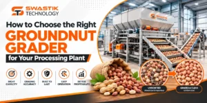 How to Choose the Right Groundnut Grader for Your Processing Plant 2 Groundnut grading machine sorting peanuts by size on a production line