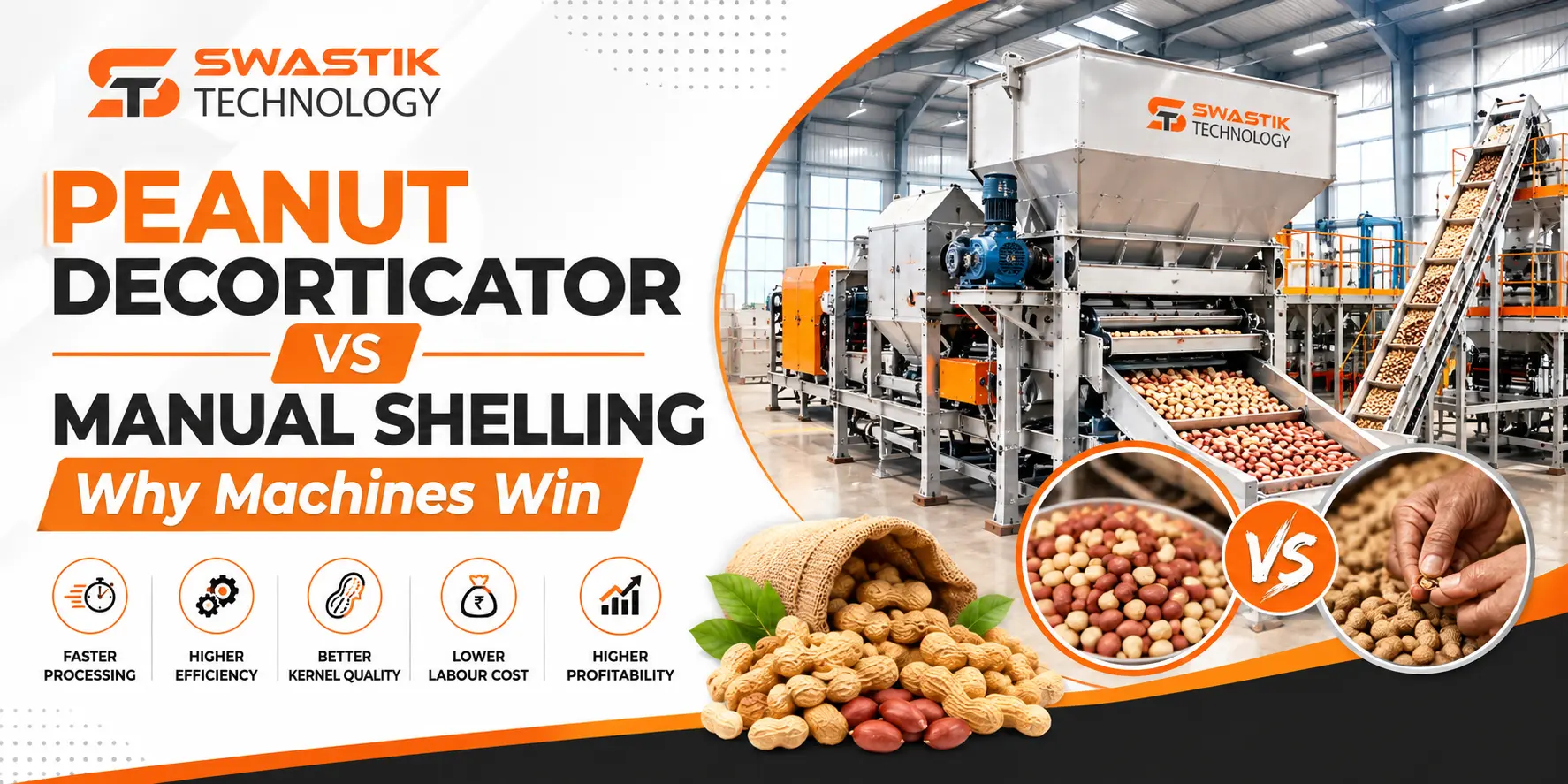 Peanut Decorticator vs Manual Shelling — Why Automated Machines Win 1 Peanut Decorticator vs Manual Shelling — Why Automated Machines Win